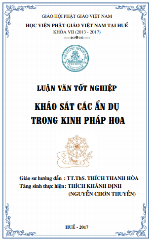 KHẢO SÁT CÁC ẨN DỤ TRONG KINH PHÁP HOA