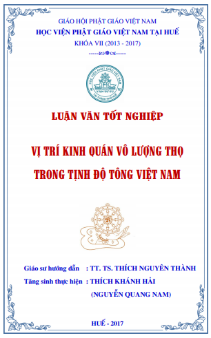VỊ TRÍ KINH QUAN VÔ LƯỢNG THỌ TRONG TỊNH ĐỘ TÔNG VIỆT NAM