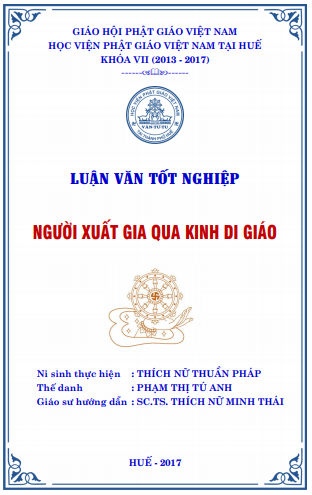 NGƯỜI XUẤT GIA QUA KINH DI GIÁO