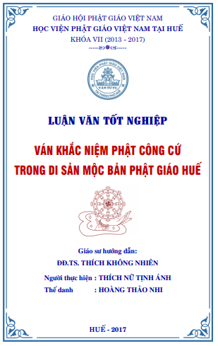 VÁN KHẮC NIỆM PHẬT CÔNG CỨ TRONG DI SẢN MỘC BẢN PHẬT GIÁO HUẾ